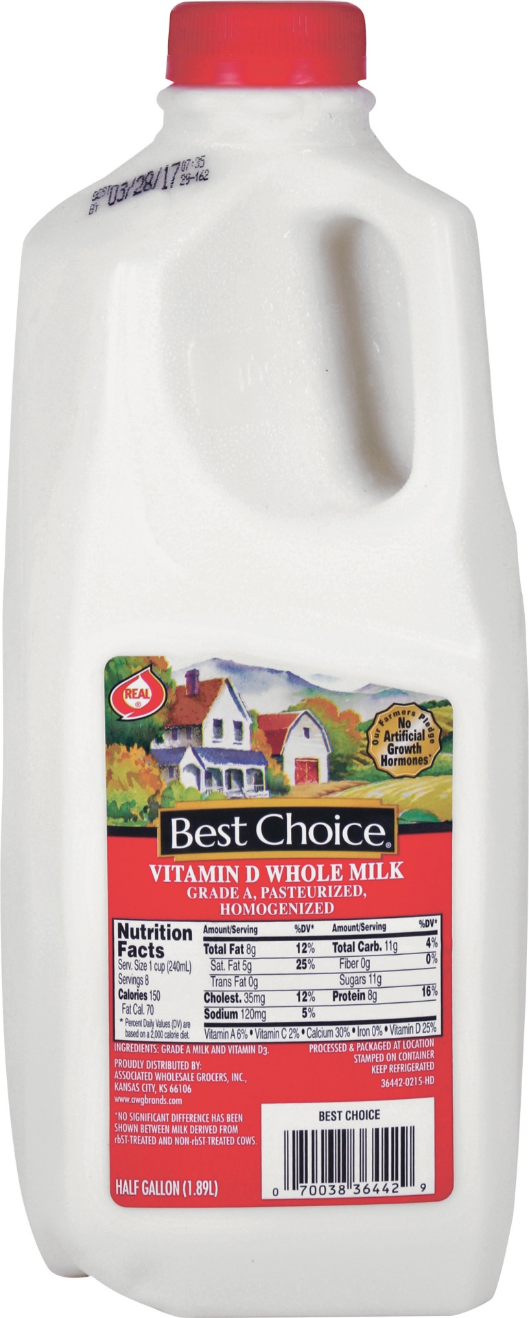 slide 1 of 1, Best Choice Vitamin D Whole Milk, 64 fl oz