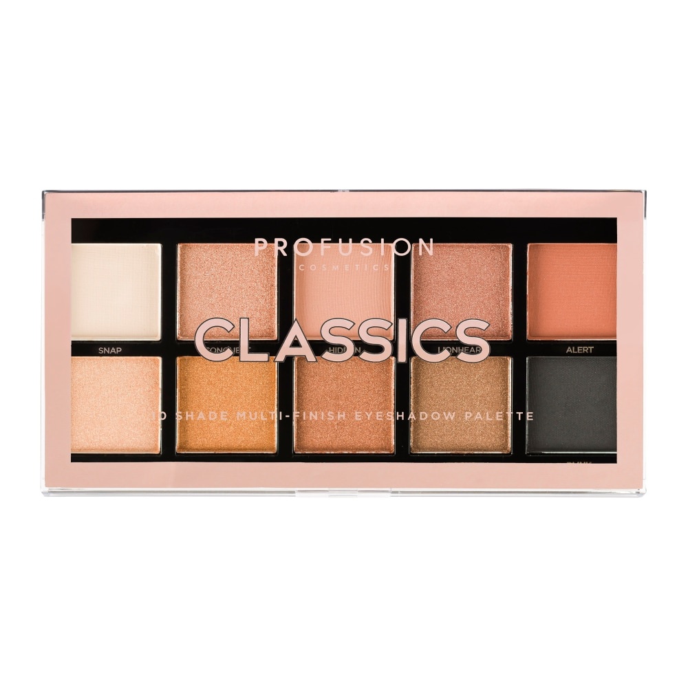 slide 1 of 1, Profusion Cosmetics Classics 10 Shade Multi-Finish Eyeshadow Palette, 1 ct