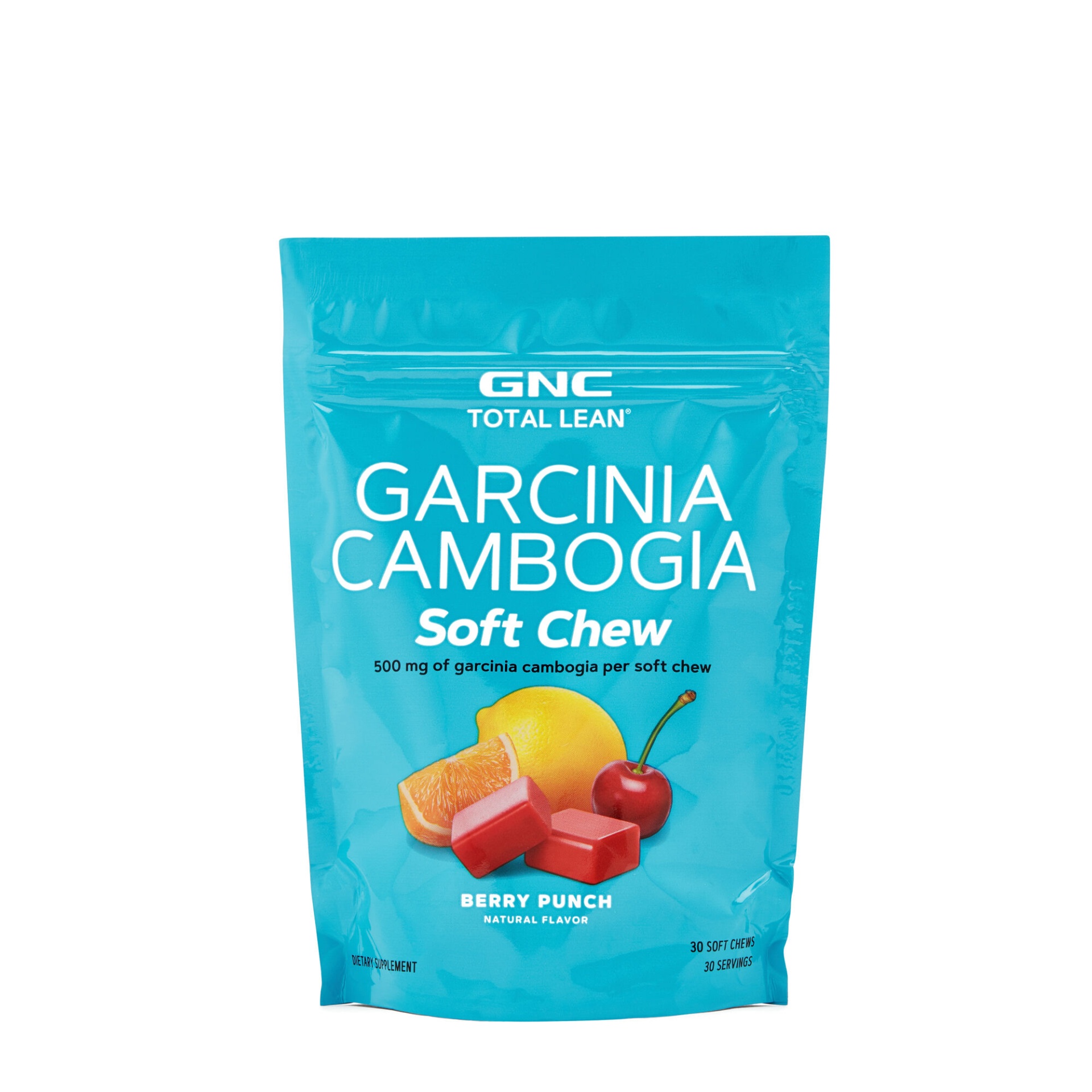 slide 1 of 1, GNC Total Lean Garcinia Cambogia Soft Chews - Berry Punch, 30 ct