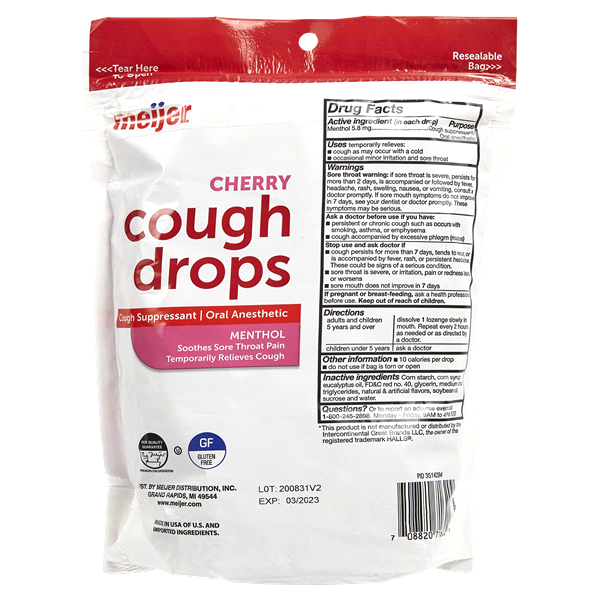 slide 4 of 5, Meijer Value Size Cherry Cough Drops, 200 ct