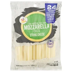 Giant Low-Moisture Part-Skim Mozzarella String Cheese - 24 ct