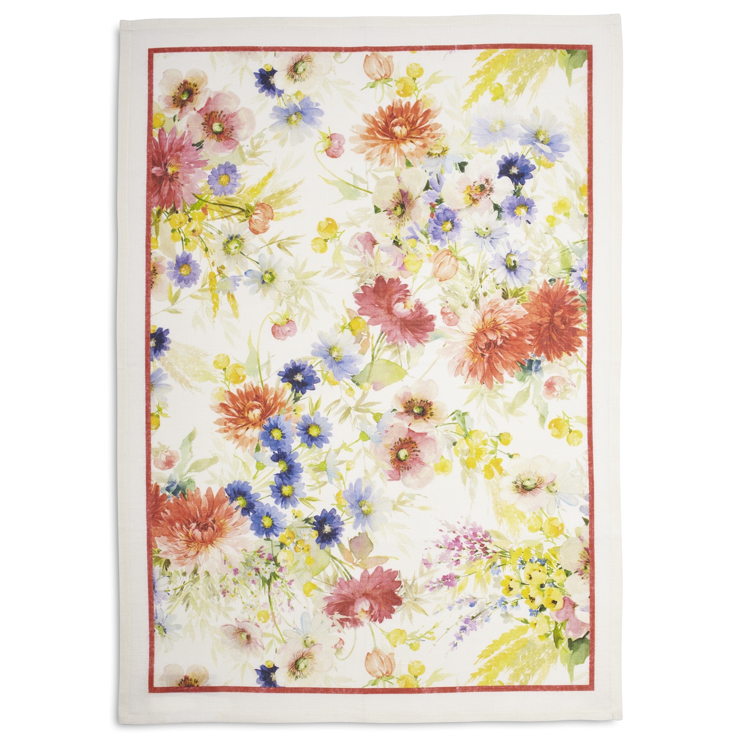 slide 1 of 1, Sur La Table Floral Georgette Linen Kitchen Towel, 28 in x 20 in