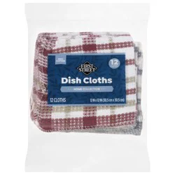 First Street Green Basket Dish Cloths