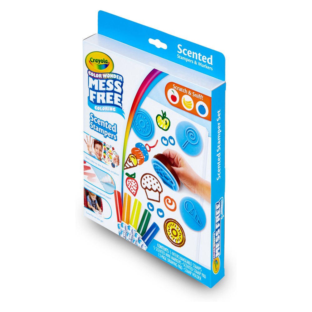 slide 2 of 11, 24ct Crayola Color Wonder Scented Stampers and Markers, 24 ct