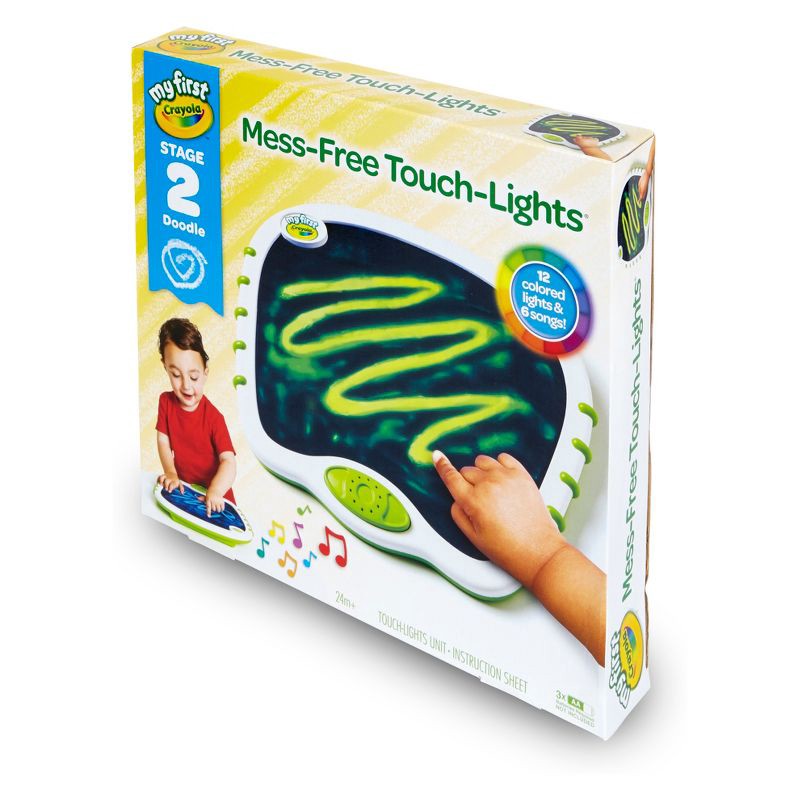 slide 5 of 10, Crayola Mess Free Touch Lights Stage 2: Toddler Doodle Board, Mess-Free Coloring, Creative Activity, Ages 2+, 1 ct