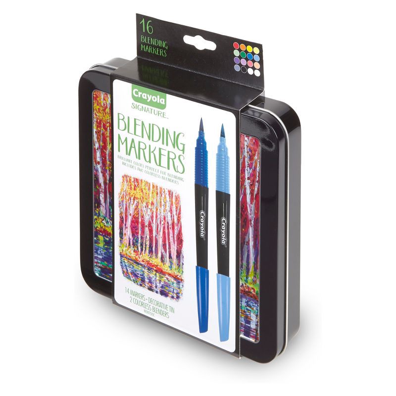 slide 3 of 9, Crayola 16ct Blending Marker Kit with Case, 16 ct