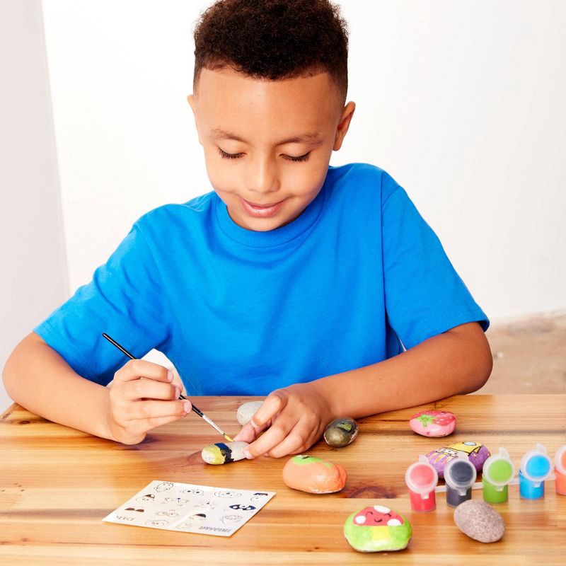 slide 6 of 7, Hide & Seek Rock Painting Kit - Creativity for Kids: Paints, Stickers, Rocks, Brush, Craft Activity for Ages 6+, 1 ct