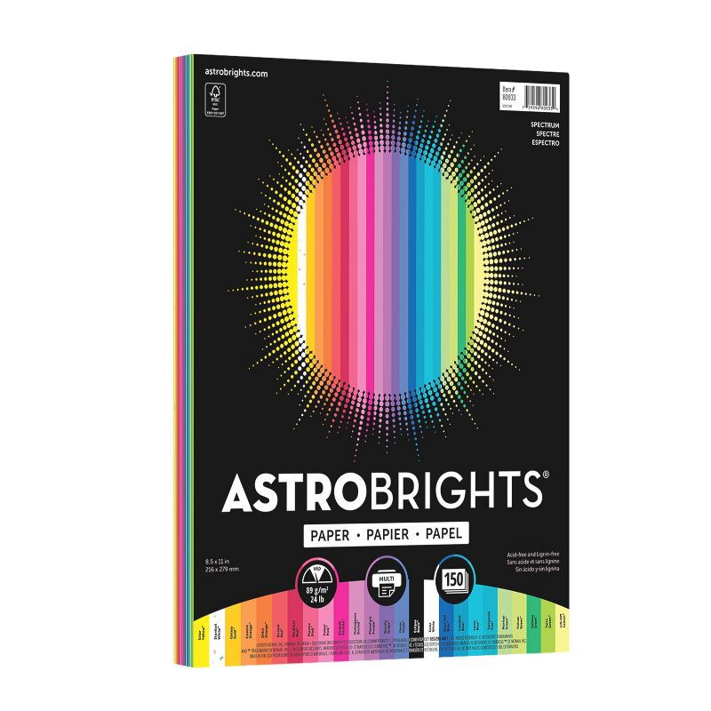 slide 1 of 4, Astrobrights 150ct Colored Printer Paper - Spectrum, 150 ct