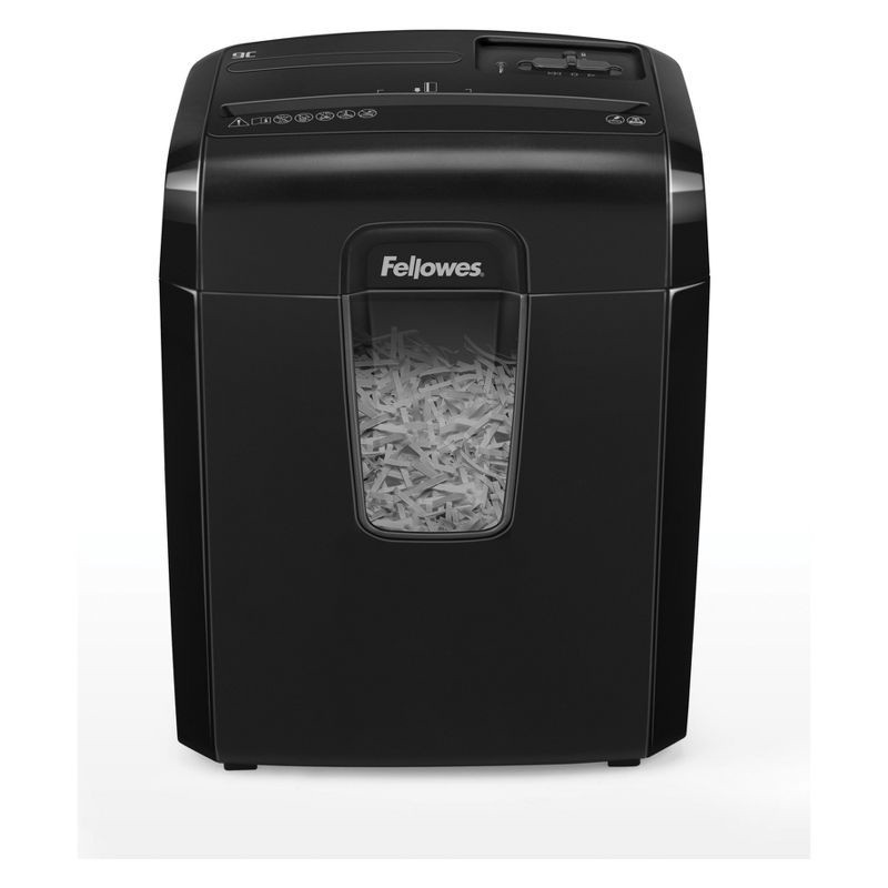 slide 1 of 6, Fellowes Powershred 9C Cross-Cut Paper Shredder, 1 ct