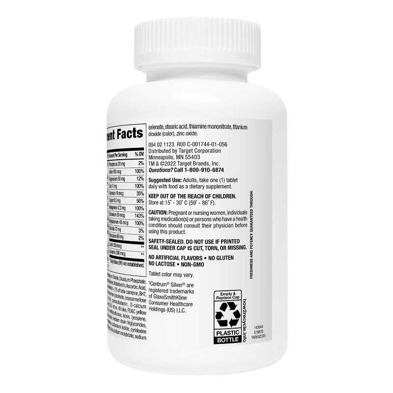 slide 2 of 4, Adults 50+ Multivitamin Tablets - 220ct - up&up™, 220 ct