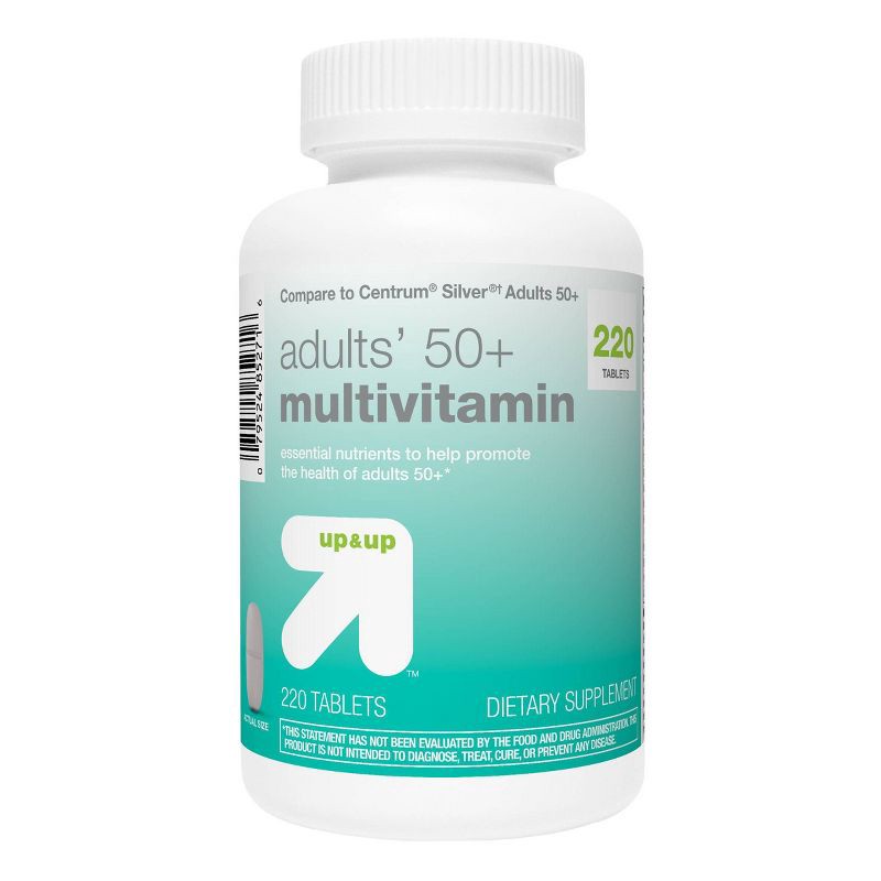 slide 1 of 4, Adults 50+ Multivitamin Tablets - 220ct - up&up™, 220 ct