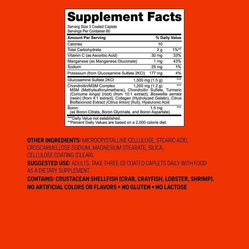slide 5 of 5, Extra Strength Glucosamine Chondroitin Sulfate Dietary Supplement Tablets - 180ct - up&up™, 180 ct