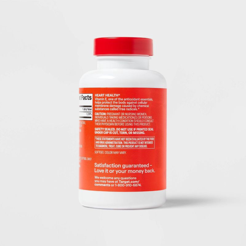 slide 4 of 5, Vitamin E 180mg Supplement Softgels - 200ct - up&up™, 180mg, 200 ct
