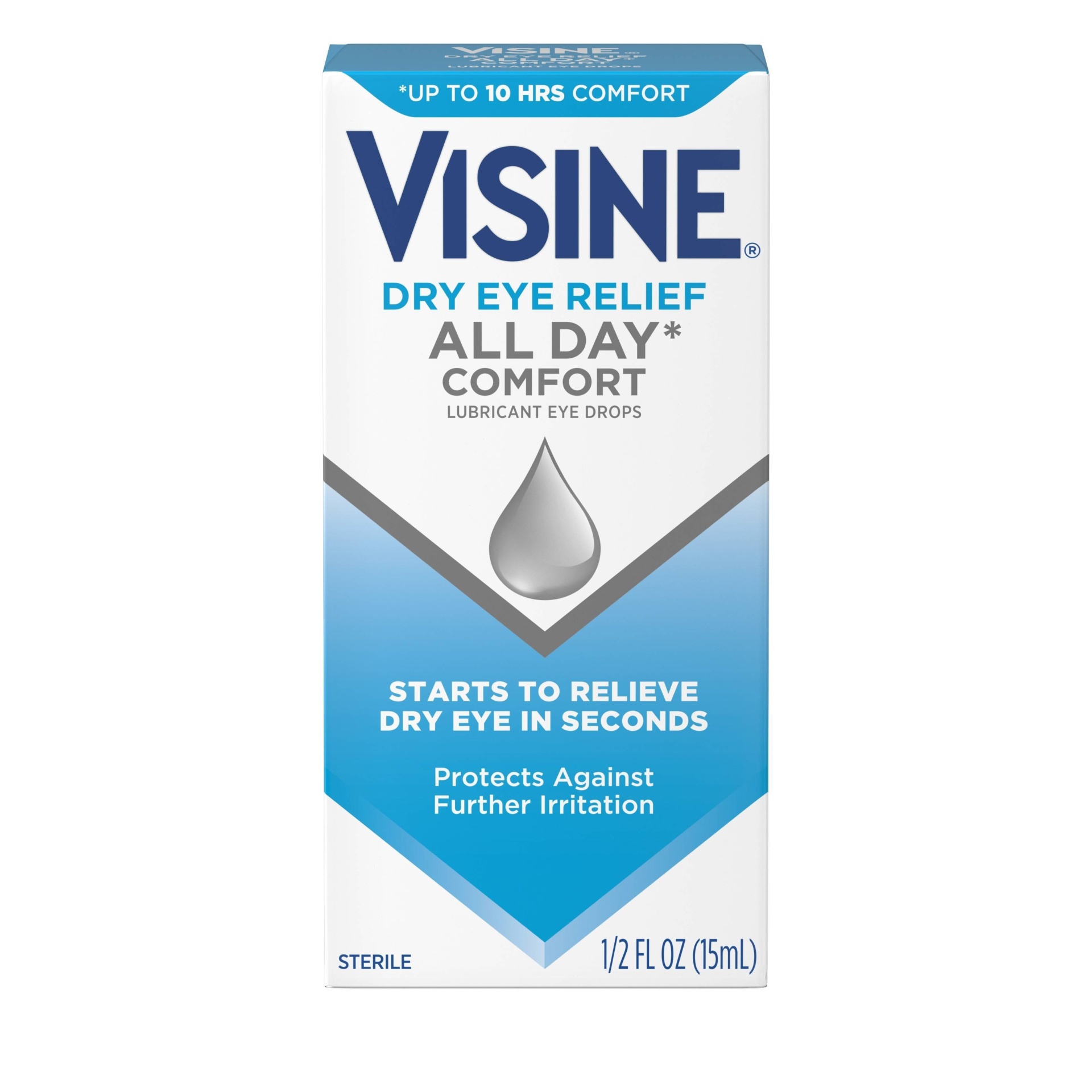 slide 1 of 8, Visine All Day Comfort Dry-Eye Relief Lubricant Eye Drops - .5 fl oz, 0.5 fl oz