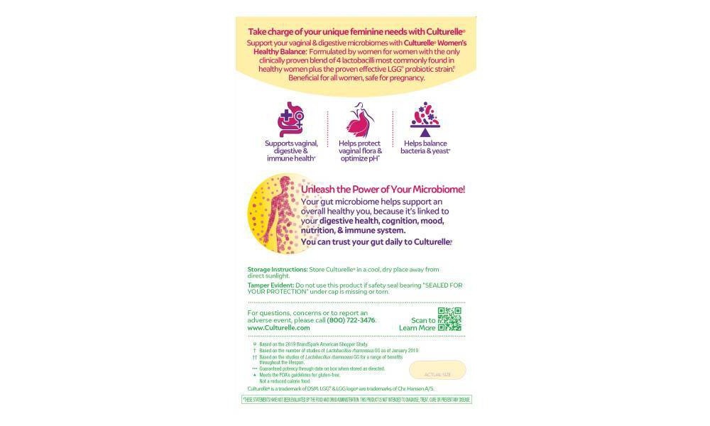 slide 3 of 3, Culturelle Women's Probiotic for Digestive, Immune and Vaginal Health - 30ct, 30 ct
