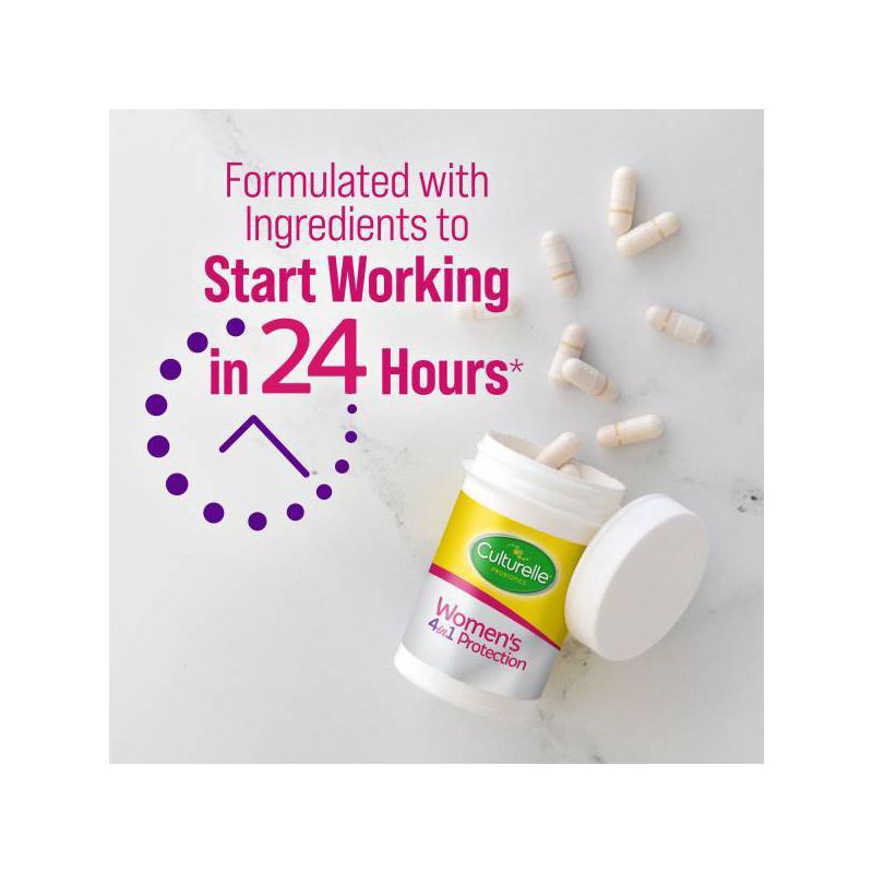 slide 5 of 14, Culturelle Women's 4-in-1 Protection for Vaginal, Digestive and Immune Health Capsules - 30ct, 30 ct