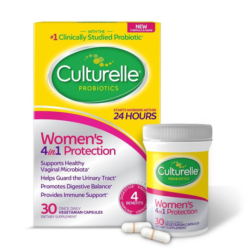 slide 8 of 14, Culturelle Women's 4-in-1 Protection for Vaginal, Digestive and Immune Health Capsules - 30ct, 30 ct