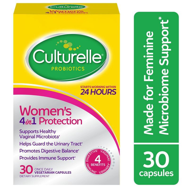 slide 9 of 14, Culturelle Women's 4-in-1 Protection for Vaginal, Digestive and Immune Health Capsules - 30ct, 30 ct