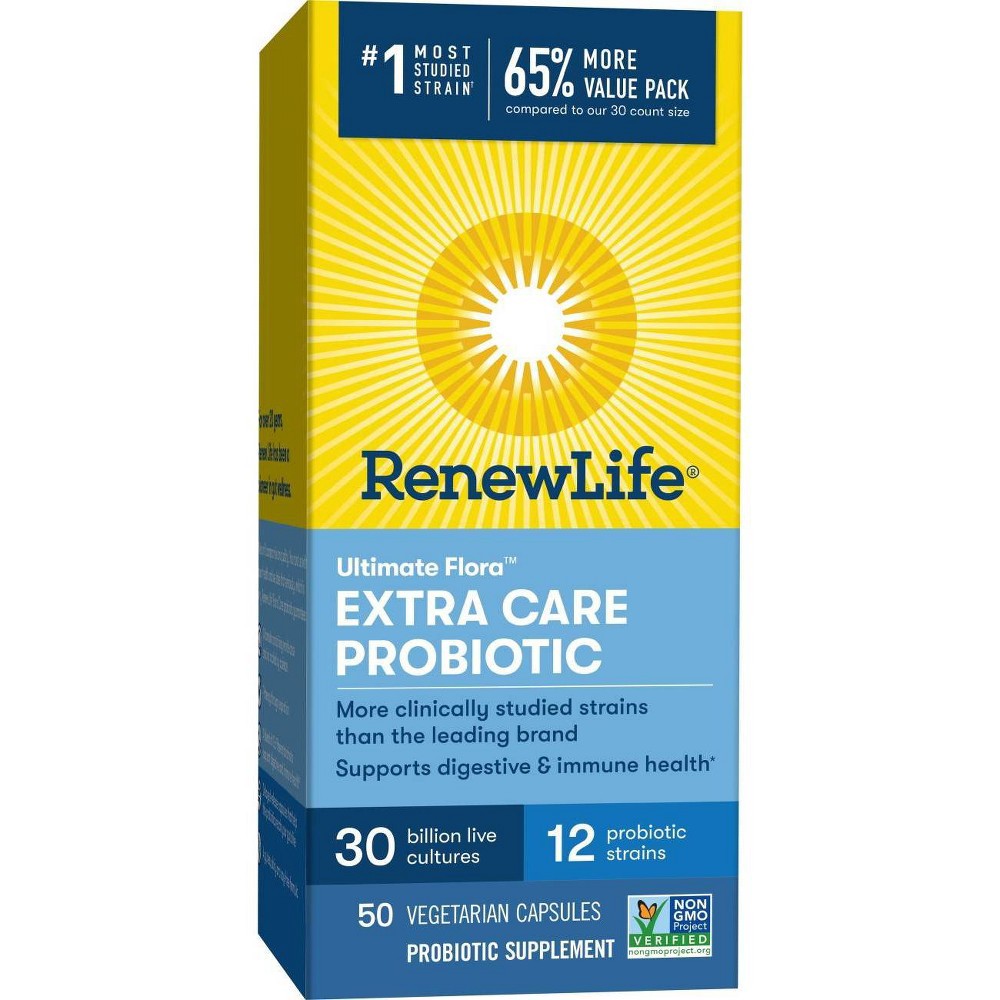 slide 13 of 14, Renew Life Ultimate Flora Probiotic Extra Care - 30 Billion CFU - 50ct, 50 ct