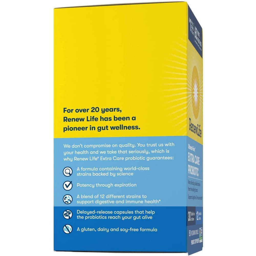 slide 4 of 14, Renew Life Ultimate Flora Probiotic Extra Care - 30 Billion CFU - 50ct, 50 ct