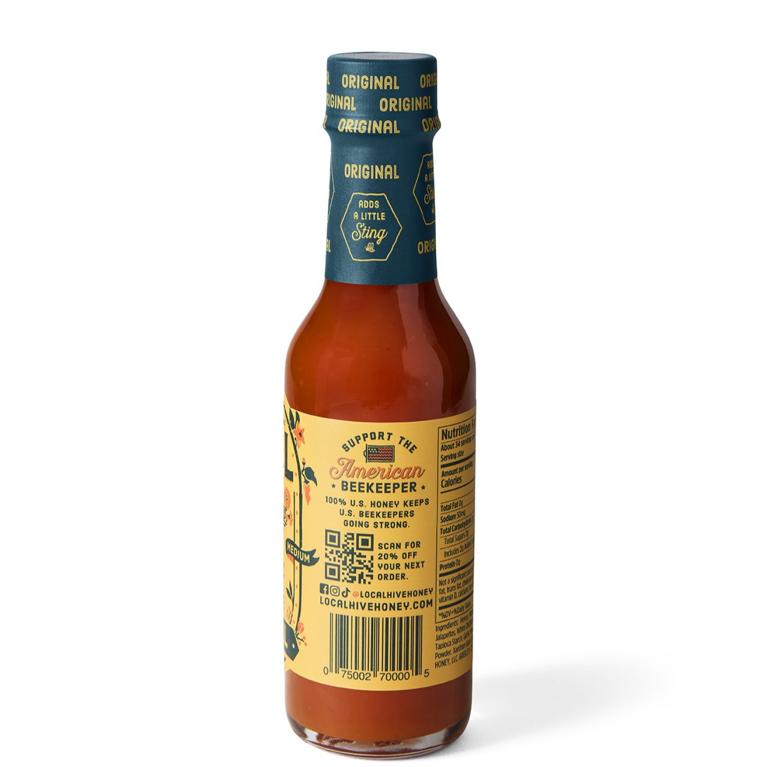 slide 2 of 8, Local Hive Original Honey Hot Sauce, 6 oz
