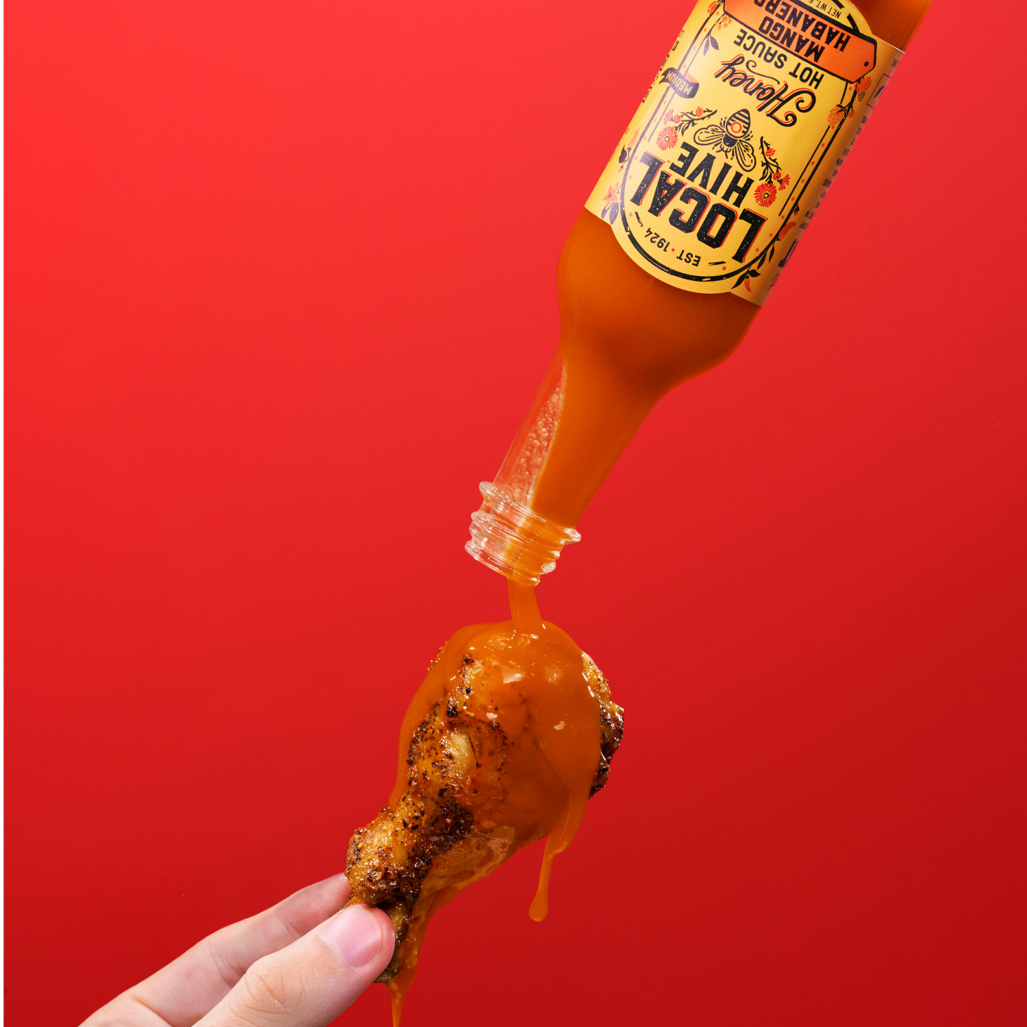 slide 5 of 8, Local Hive Mango Habanero Honey Hot Sauce, 6 oz