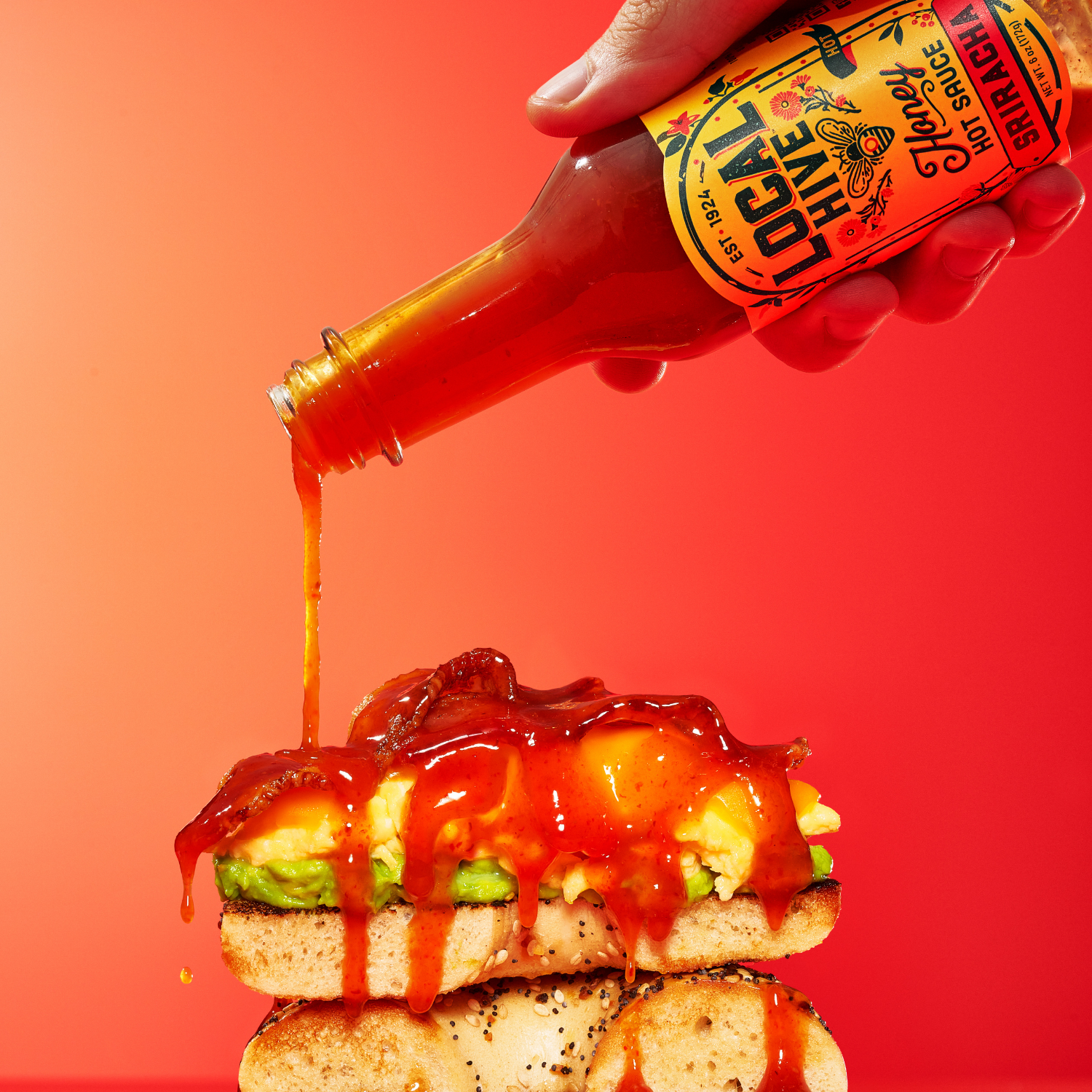 slide 5 of 8, Local Hive Sriracha Honey Hot Sauce, 6 oz