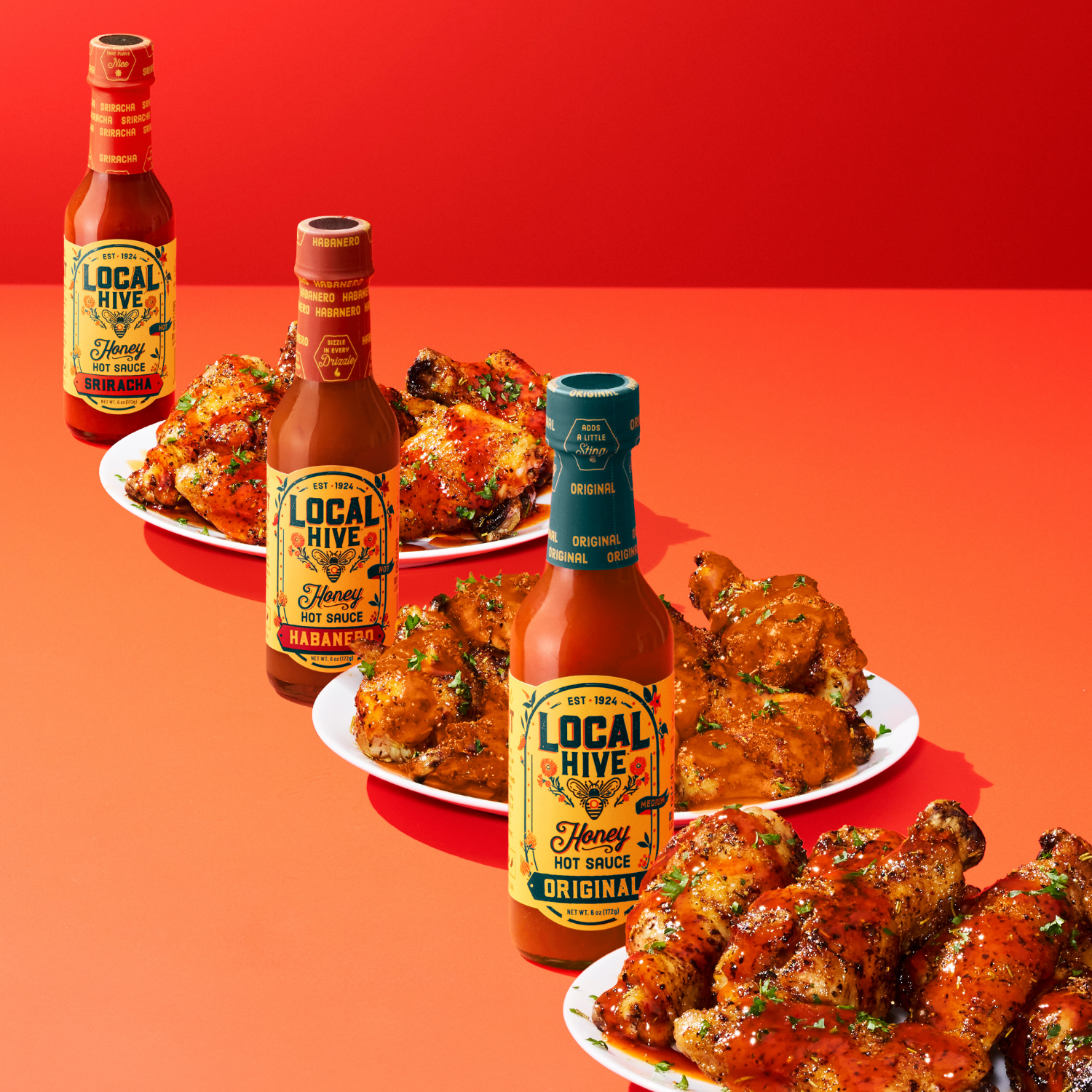 slide 7 of 8, Local Hive Sriracha Honey Hot Sauce, 6 oz