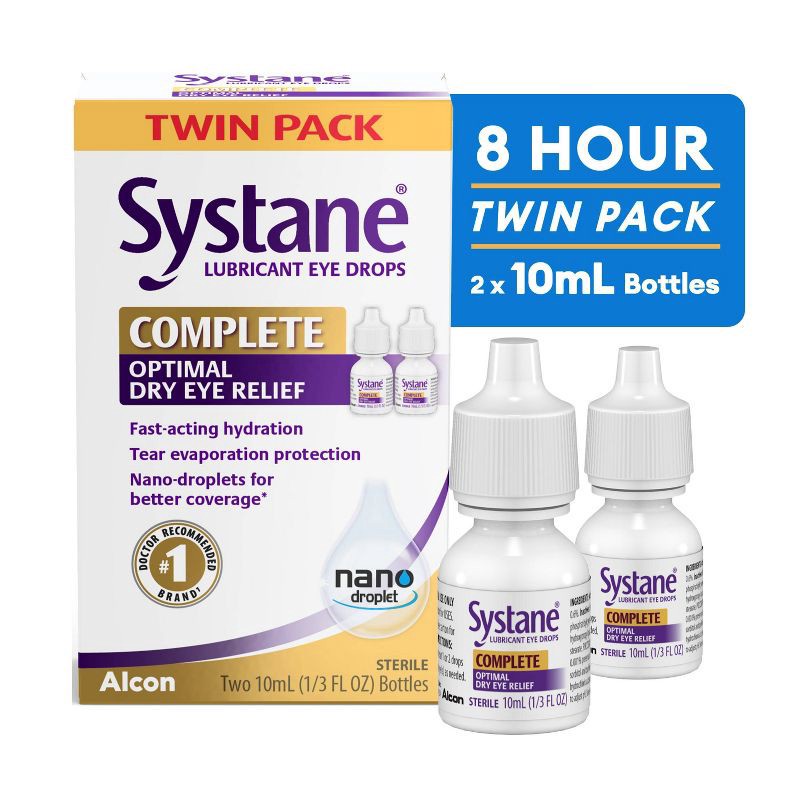 slide 1 of 9, Systane Complete Eye Drops - 10ml/2ct, 10 ml, 2 ct