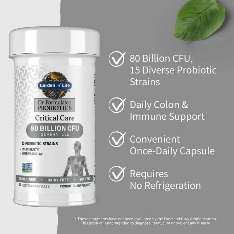 slide 3 of 9, Garden of Life Probiotic Critical Care Capsules - 30ct, 30 ct