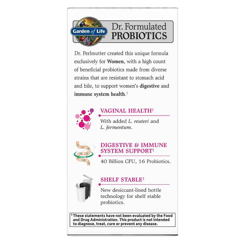 slide 6 of 9, Garden of Life Women's Probiotics Daily Care Capsules - 30ct, 30 ct