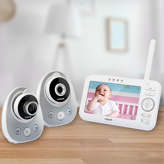 slide 2 of 5, VTech VM352-2 Digital Video Baby Monitor with Pan and Tilt Cameras, 5 in