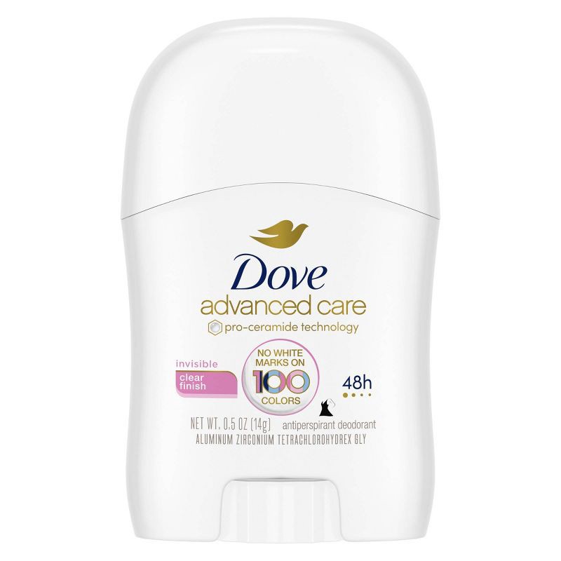 slide 2 of 10, Dove Beauty Advanced Care Clear Finish Invisible Antiperspirant & Mini Deodorant Stick - Travel Size - 0.5oz, 0.5 oz