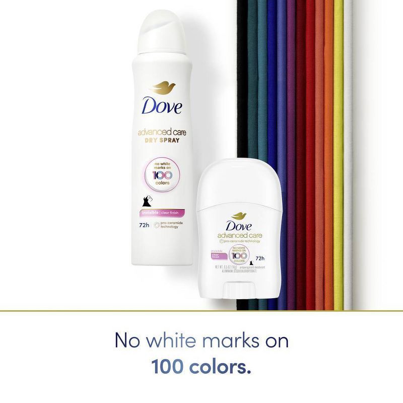 slide 3 of 4, Dove Beauty Mini Advanced Care Invisible Clear Finish Antiperspirant & Deodorant Stick - Travel Size - 0.5oz, 0.5 oz