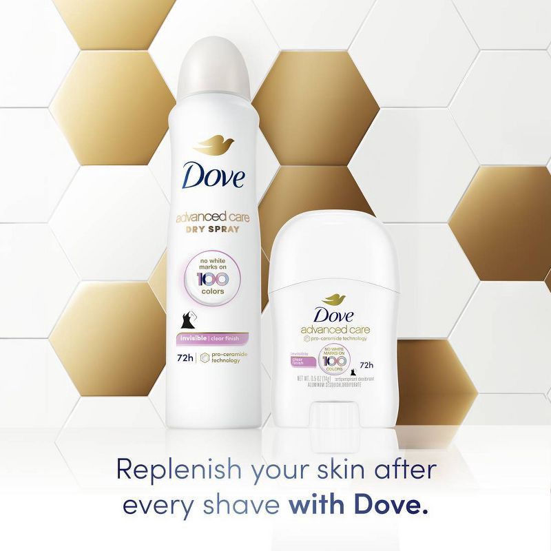 slide 4 of 4, Dove Beauty Mini Advanced Care Invisible Clear Finish Antiperspirant & Deodorant Stick - Travel Size - 0.5oz, 0.5 oz