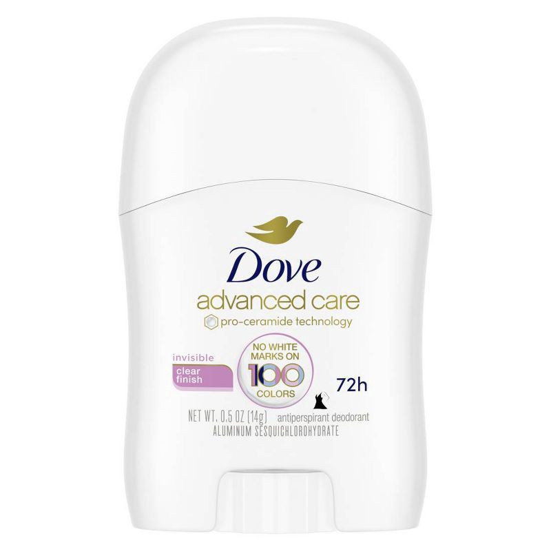 slide 1 of 4, Dove Beauty Mini Advanced Care Invisible Clear Finish Antiperspirant & Deodorant Stick - Travel Size - 0.5oz, 0.5 oz