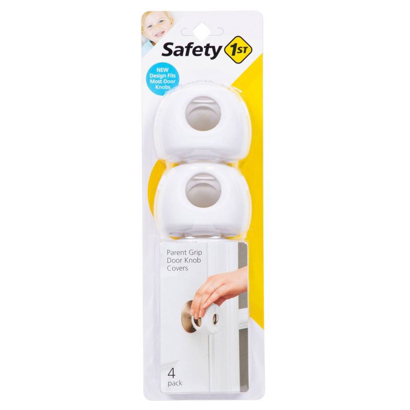 slide 5 of 8, Safety 1st Parent Grip Door Knob Covers - 4pk - White, 4 ct