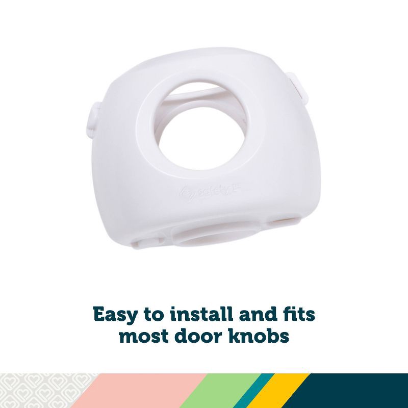 slide 6 of 8, Safety 1st Parent Grip Door Knob Covers - 4pk - White, 4 ct