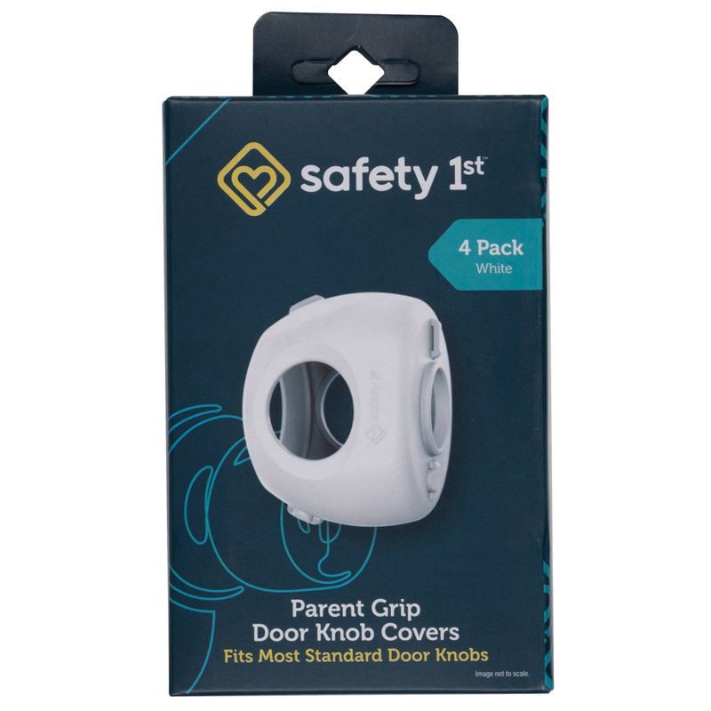 slide 1 of 8, Safety 1st Parent Grip Door Knob Covers - 4pk - White, 4 ct