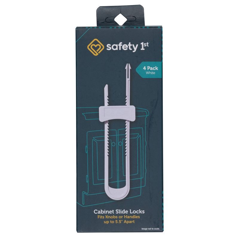 slide 2 of 6, Safety 1st Cabinet Slide Locks - 4pk, 4 ct