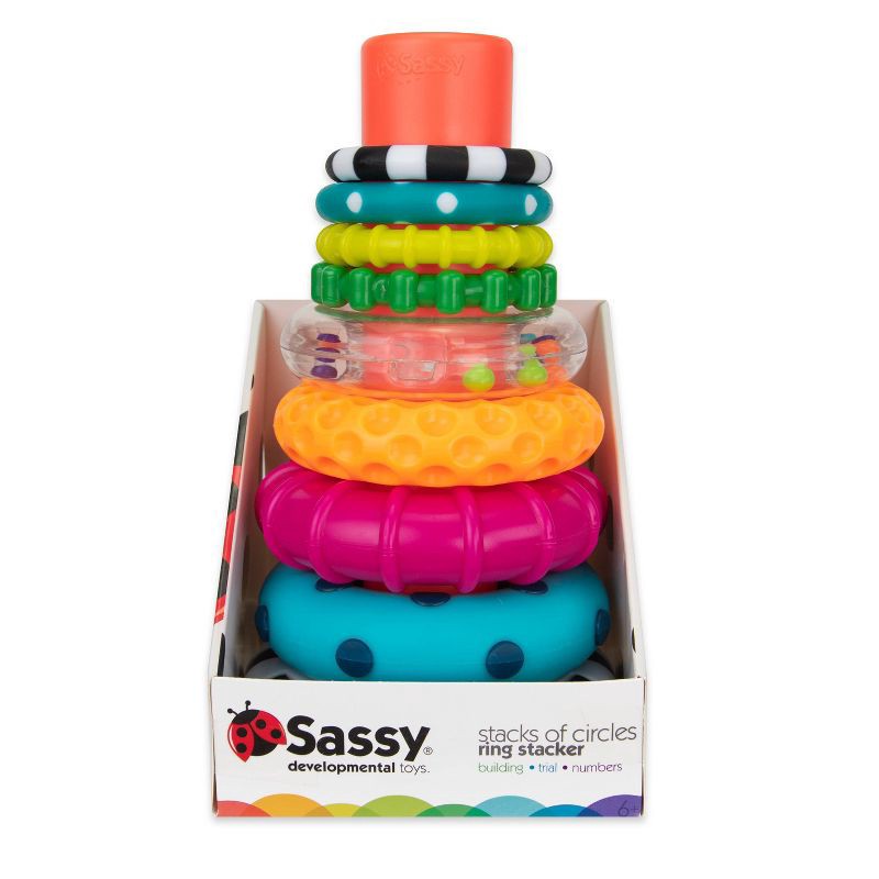 slide 2 of 4, Sassy Toys Sassy Stacks of Circles Ring Stacker, 1 ct