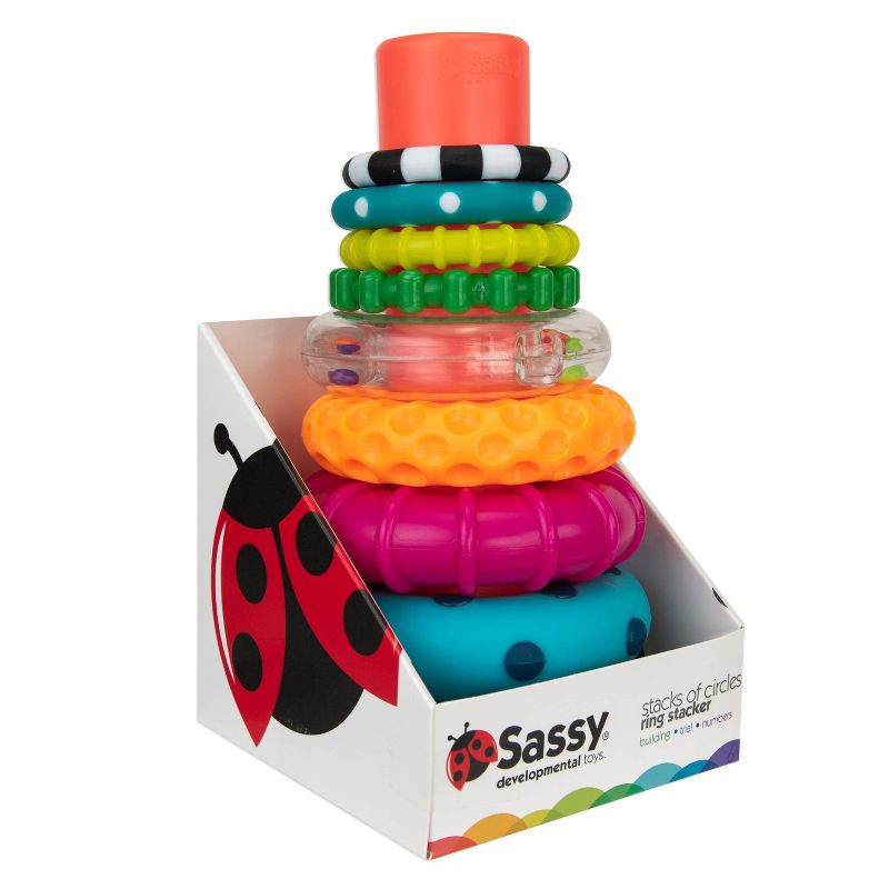 slide 3 of 4, Sassy Toys Sassy Stacks of Circles Ring Stacker, 1 ct