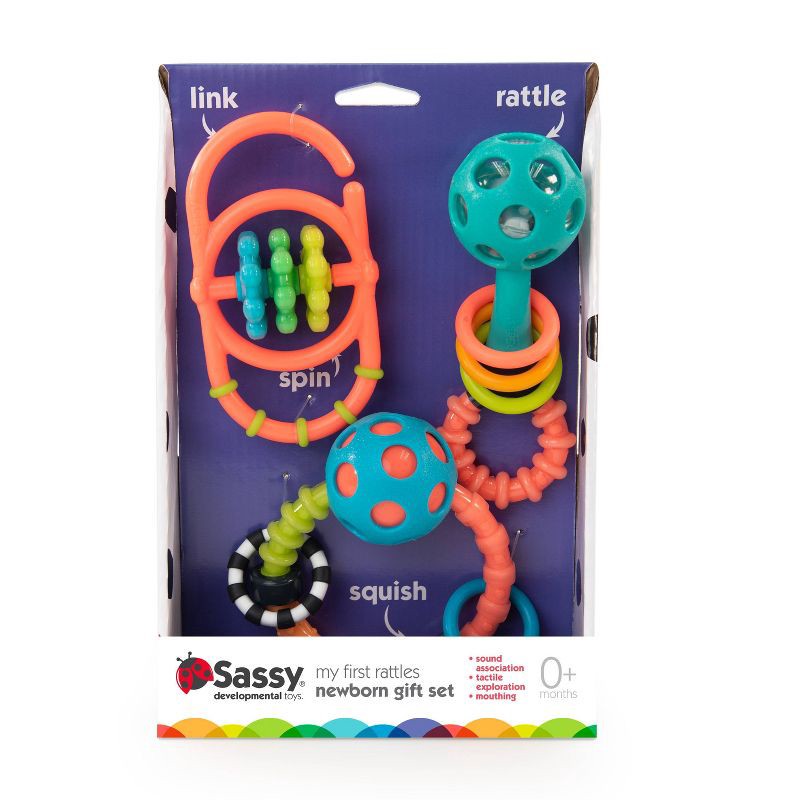 slide 4 of 4, Sassy Toys My First Rattles Newborn Gift Set - 3ct, 3 ct