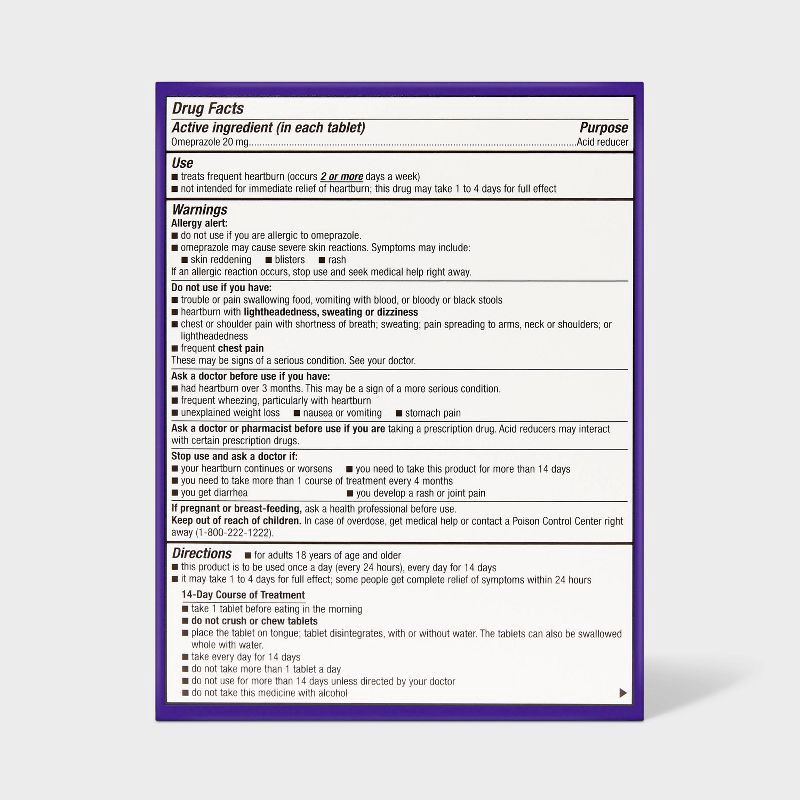 slide 3 of 6, Omeprazole Delayed Release Orally Dissolving Tablets - Strawberry - 42ct - up&up™, 42 ct