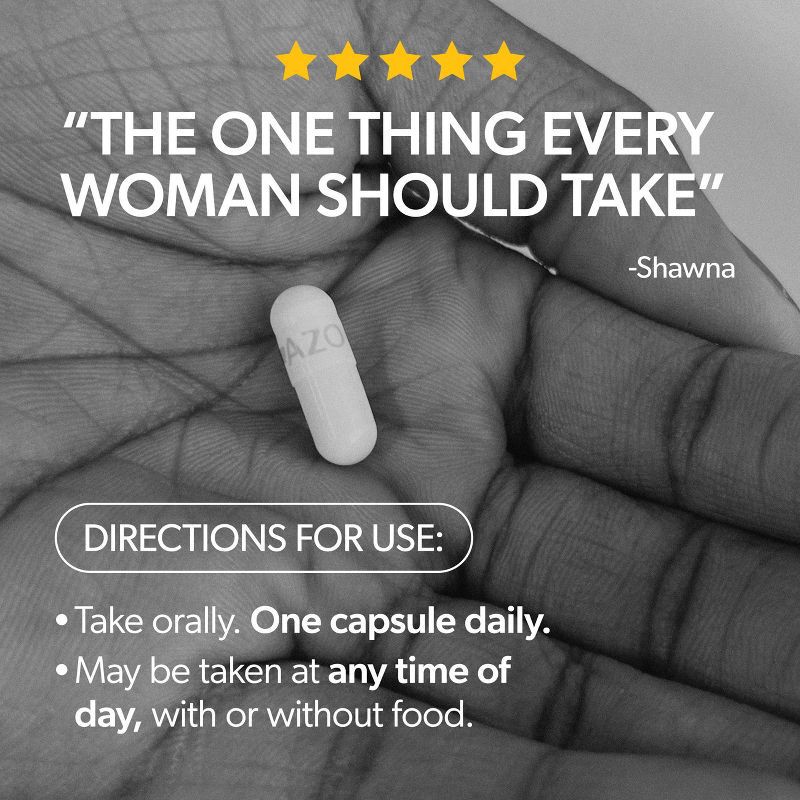 slide 8 of 11, AZO Complete Feminine Balance, Daily Probiotic for Women, Supports Vaginal Health Capsules - 30ct, 30 ct