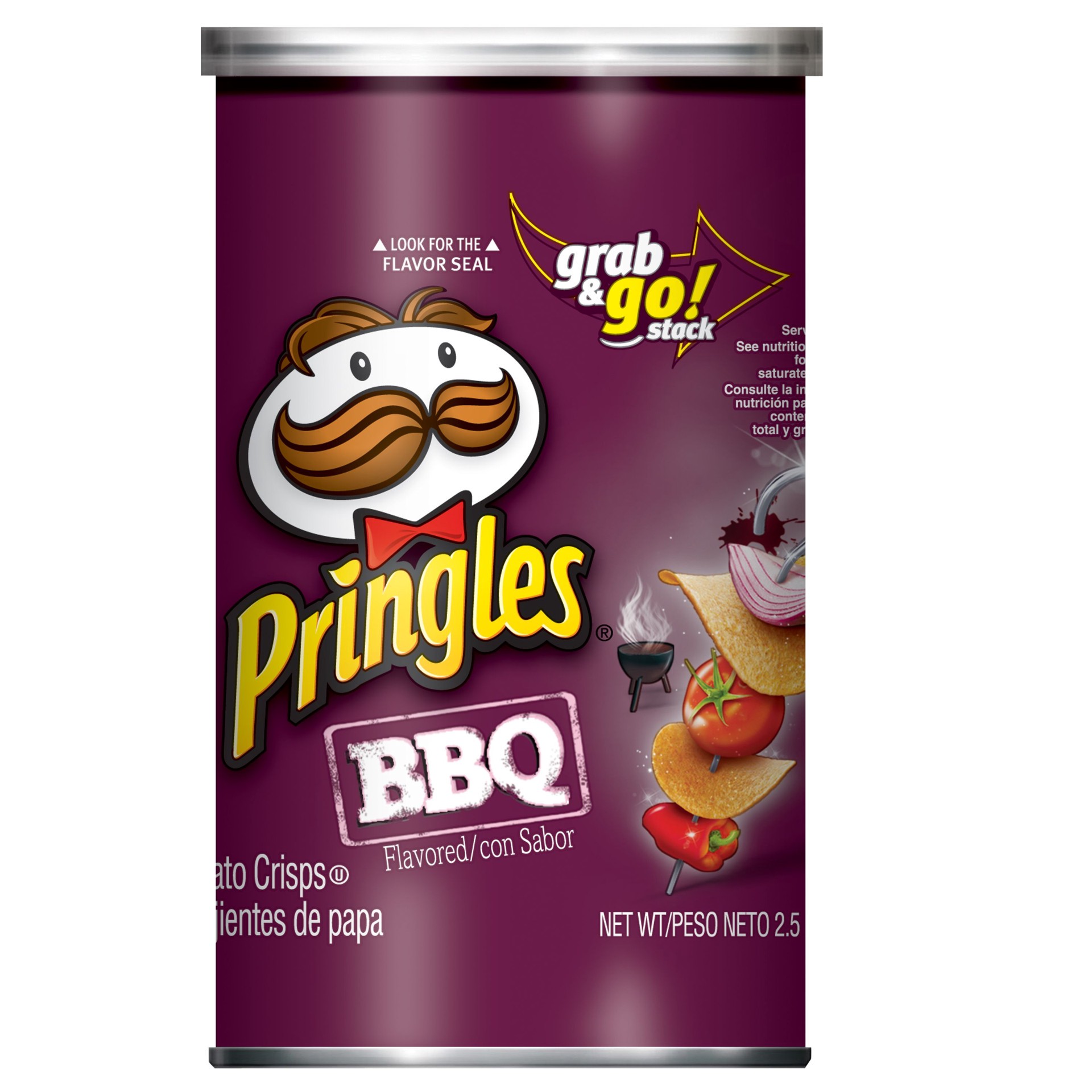 slide 1 of 7, Pringles BBQ Flavored Potato Crisps, 2.5 oz