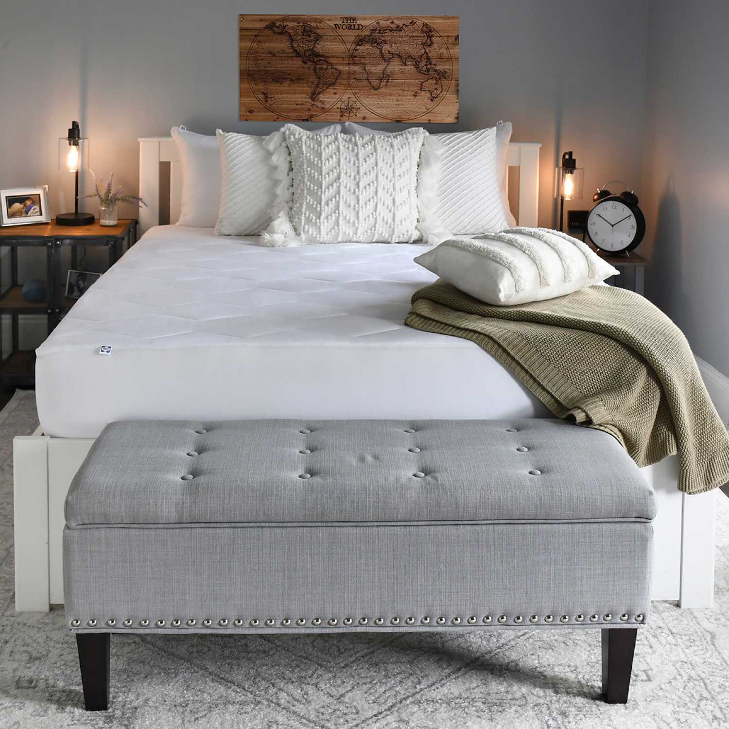 slide 5 of 5, Sealy Moisture Wicking & Stain Release Mattress Pad, Full Size