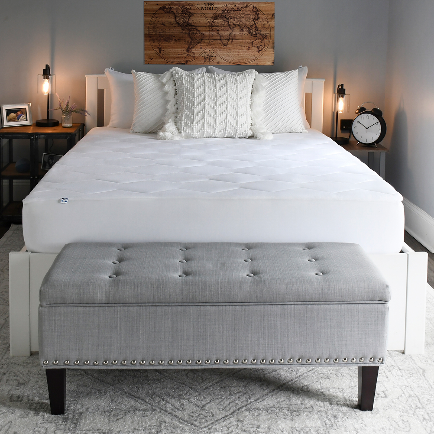 slide 5 of 5, Sealy Cool Cotton Moisture Wicking Mattress Pad, Queen, Queen Size