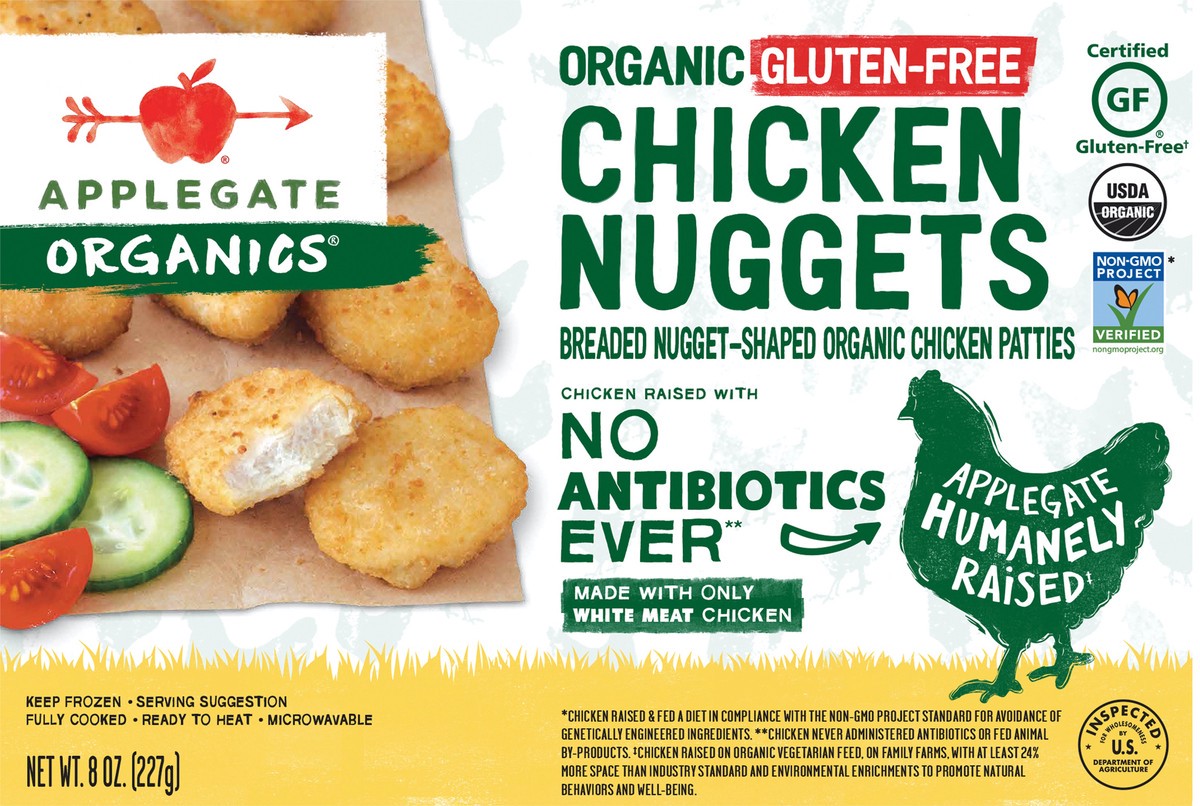 slide 3 of 9, Applegate Chicken Nuggets, 8 oz