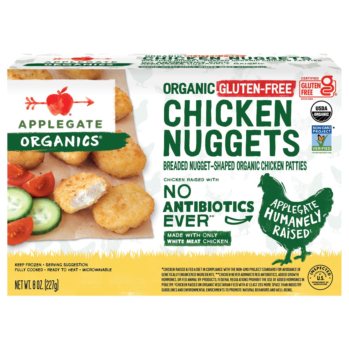 slide 1 of 9, Applegate Chicken Nuggets, 8 oz